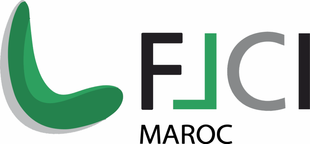 Logo avec lettres FJCI en vert et noir